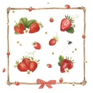 PAQUETE 20 SERVILLETAS 33x33CM FRESAS 344645