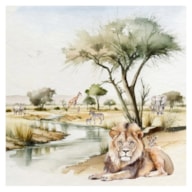 PAQUETE 20 SERVILLETAS 33x33CM LEON SABANA 346021