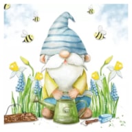 PAQUETE 20 SERVILLETAS 33x33CM GNOMO JARDINERO 383326