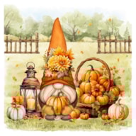 PAQUETE 20 SERVILLETAS 33x33CM GNOMO ABOBORAS 342039