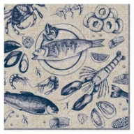 PAQUETE 20 SERVILLETAS 33x33CM PESCADO AZUL 344656