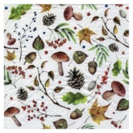 PAQUETE 20 SERVILLETAS 33x33CM SETAS Y PIÑAS 341713