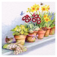 PAQUETE 20 SERVILLETAS 33x33CM TIESTOS CON FLORES 380070