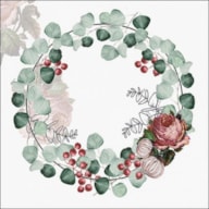 PAQUETE 20 SERVILLETAS 33X33CM WREATH OF EUCALYPTUS GREY