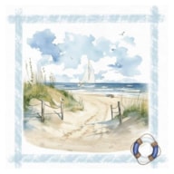 PAQUETE 20 SERVILLETAS 33X33CM SAILING ALONG THE COAST