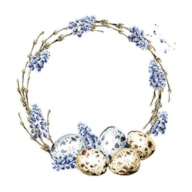 PAQUETE 20 SERVILLETAS 33X33CM MUSCARI WREATH