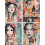 TRANSFER DTF FABRIC 25X30CM FEMALE PORTRAIT ARTIS DECOR