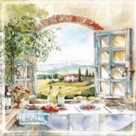 PAQUETE 20 SERVILLETAS 33x33CM VENTANA COCINA 373438