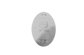 SET 12 PLACA NIÑA A ORAR 1559A  5.2X1.5X7.6CM