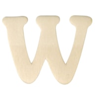 WOODEN LETTER W 4CM  RAYHER