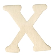 WOODEN LETTER X 4CM  RAYHER