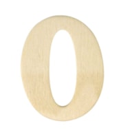 WOODEN NUMBER 0 4CM  RAYHER