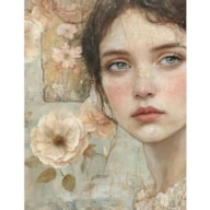 TRANSFER DTF TEXTIL 25X30CM GIRL WITH FLOWERS ARTIS DECOR