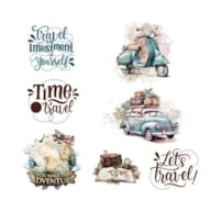 TRANSFER DTF TEXTIL 25X30CM TRAVEL SHAPES 1 ARTIS DECOR