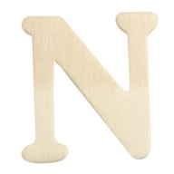 WOODEN LETTER N 4CM  RAYHER