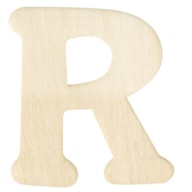 WOODEN LETTER R 4CM  RAYHER