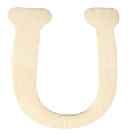 LETRA U MADERA 4CM  RAYHER