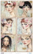 PAPEL ARROZ 54X33CM FACES II  PFY-16028