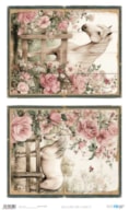 PAPEL ARROZ 54X33CM FARM & FLOWERS IV  PFY-16044
