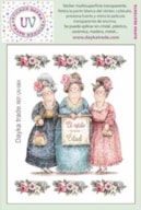 STICKER MULTISUPERFICIE TRANSP. UV-084 11.4X14.3CM MULHERES