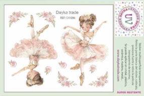 STICKER MULTISUPERFICIE TRANSP. UV-086 11.4X14.3CM BAILARINA