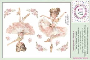 STICKER MULTISUPERFICIE TRANSP. UV-087 14.28X19CM BAILARINAS