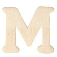WOODEN LETTER M 4CM  RAYHER