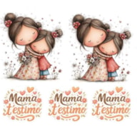 TRANSFER DTF TEXTIL 24X23CM ABRAÇO MAMA T ESTIMO ARTIS DECOR