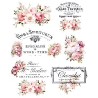 TRANSFER DTF TEXTIL 25X30CM FLEURS POUR TOUS ARTIS DECOR