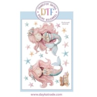 TRANSFER DTF-136G 20X28.5CM SIRENA CON ESTRELLAS DE MAR