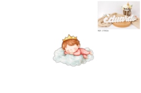 SET 6 CHICOS NA NUBE 7X5.7X0.3CM MDF