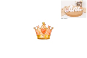 SET 6 CORONAS 5.9X5X0.3CM MDF