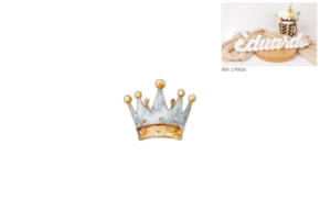 SET 6 CORONAS 5.7X5X0.3CM MDF