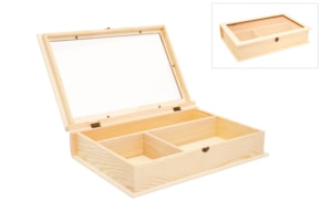 CAJA DE BAUTIZO CON ACRÍLICO 25.5X8X38CM