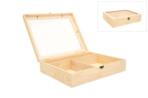 CAJA DE BAUTIZO CON ACRÍLICO 35.5X30X9X0.8CM