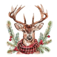 TRANSFER DTF TEXTIL 25X30CM CHRISTMAS DEER II ARTIS DECOR
