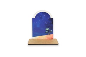 SET 2 CHRISTMAS HUT F/ NATIVITY 12X8.5X13X0.3CM MDF W/ BASE