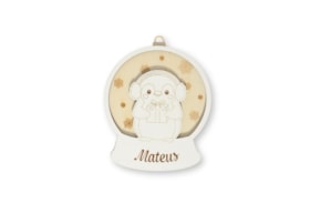 CHRISTMAS BALL W/ CUSTOMIZE NAME 9.7X12.3X.03CM WHITE MDF