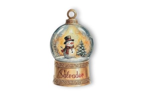 BOLA DE NAVIDAD C/ NOMBRE PERSONALIZABLE F+V 5.6X10X0.3CM AC