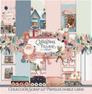 COL. 12 PAPELES SCRAP 30.5X30.5CM CHRISTMAS VILLAGE PFY16471