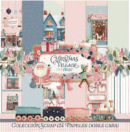 BLOCO 24 PAPELES SCRAP 20.5X20.5CM CHRISTMAS VILLAGE PFY1646