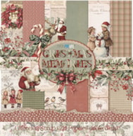 BLOCO 24 PAPELES SCRAP 20.5X20.5CM CHRISTMAS MEM. PFY-16533