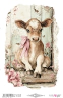 THERMO TRANSFERS 20X30CM FARM & FLOWERS COWS PFY-16109