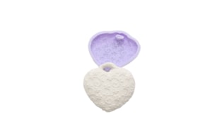 MOLDE SILICONE CORAZON COM FURO 7.5x7.5x1.5CM MLD333