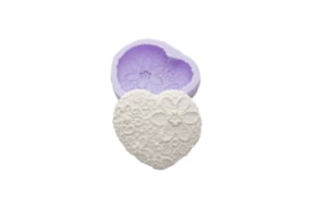 MOLDE SILICONE CORAZON 7.5X7.5X2.5CM  MLD351