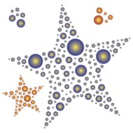 STENCIL 10X10CM STARS 300051223 ACRILEX