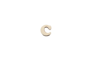 SET 12 LETTERS  C 1.7x1.5x0.4CM  POPLAR WOOD