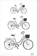 STENCIL 20X30CM  041 BIKES