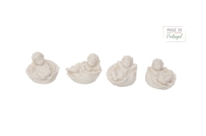SET 4 ANJOS CONCHA 1411A  7CM
