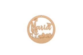 BOLA CON NOMBRE PERSONALIZABLE D.10X0.3CM MDF